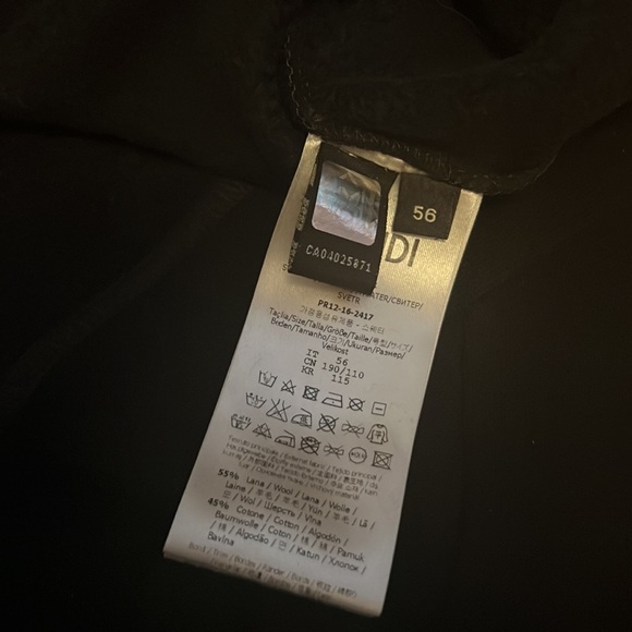 Fendi Studded Karlito Sweatshirt SIZE 56 - Picture 7 of 7